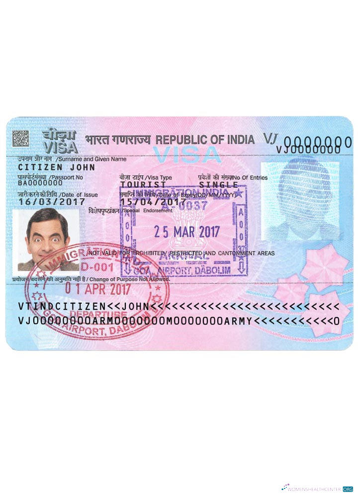 Download INDIA travel visa version 2 Photoshop template